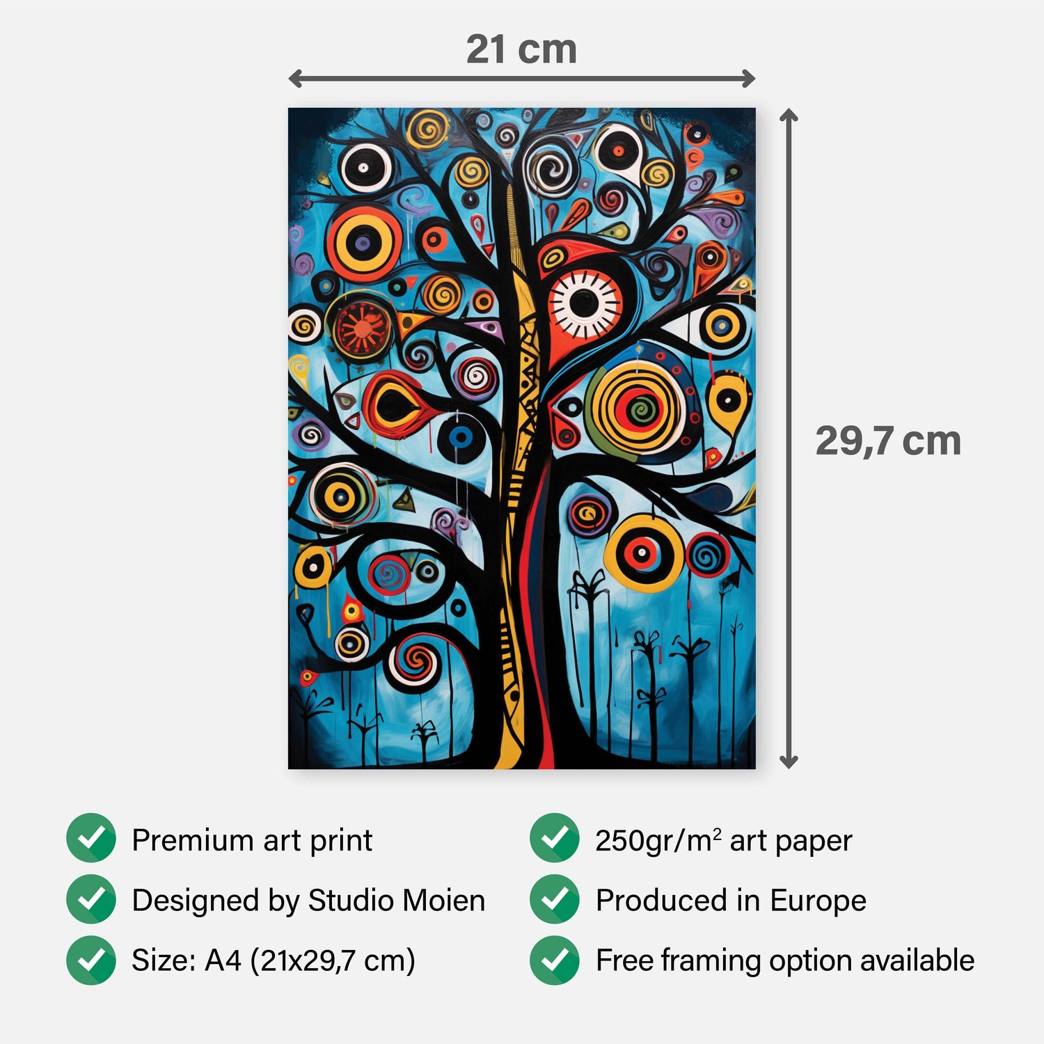 Poster Vibrant Arboretum - Add sophistication to your home