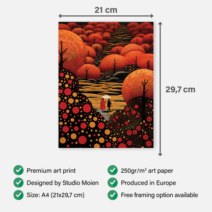 Poster Landscape Polkadot - Add sophistication to your home