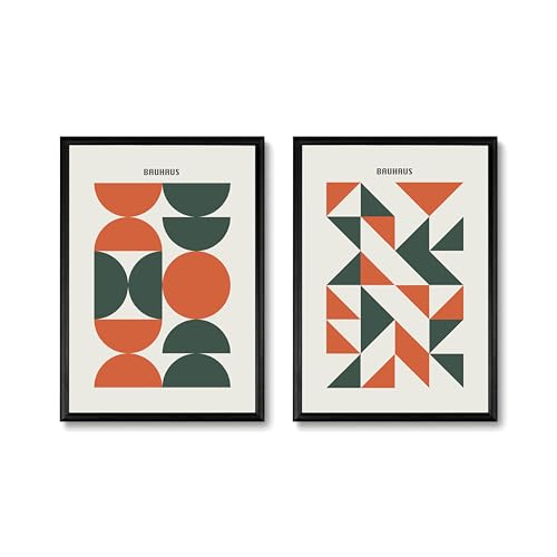 Studio Moien Bauhaus Vintage Modern Set - 2 50 x 70 cm Sized Bauhaus Design Posters - XXL Wall Art for Living Room, Bedroom, Kitchen and Office