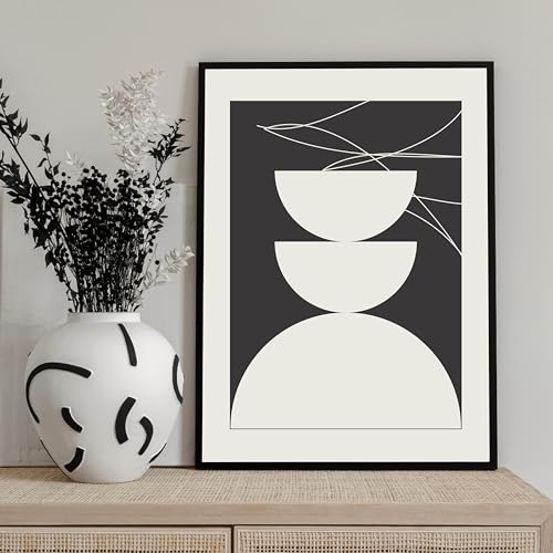 Studio Moien Abstract Framed Posters - A3 Size (21 x 29.7 cm), Abstract Modern Art Prints, Designed in Luxembourg, Made in the EU, 250 gsm Matte Paper (Balanced)