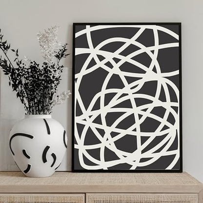 Studio Moien Abstract Framed Posters - A3 Size (21 x 29.7 cm), Abstract Modern Wall Art Prints, Designed in Luxembourg, Made in the EU, 250 gsm Matte Paper