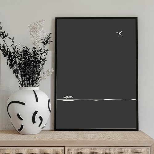 Studio Moien Abstract Framed Posters - A3 Size (21 x 29.7 cm), Abstract Modern Art Prints, Designed in Luxembourg, Made in the EU, 250 gsm Matte Paper (Northstar)