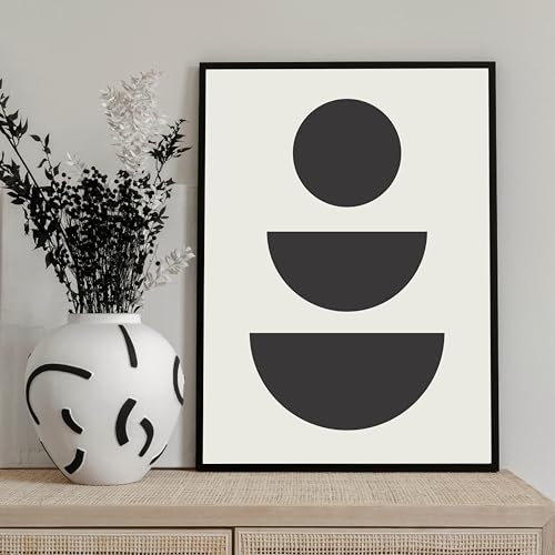 Studio Moien Abstract Framed Posters - A3 Size (21 x 29.7 cm), Abstract Modern Art Prints, Designed in Luxembourg, Made in the EU, 250 gsm Matte Paper (Triad)