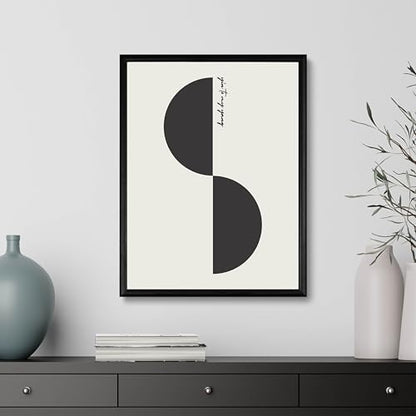 Studio Moien Abstract Framed Posters - A3 Size (21 x 29.7 cm), Abstract Modern Art Prints, Designed in Luxembourg, Made in the EU, 250 gsm Matte Paper (Yin Yang)